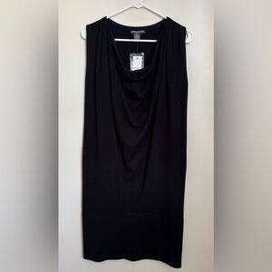 Silk and Cashmere Chelsea & Theodore Black Sleeveless Dress